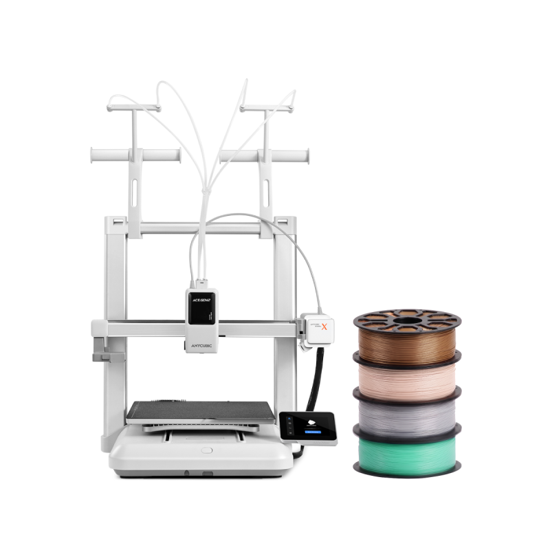 Impresora 3D Anycubic Kobra X Multicolor + 4 Filamentos Pla FDM