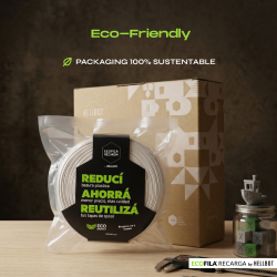Filamento Hellbot ECOFILA RECARGA PLA Cristal 1,75mm 1kg LOCK