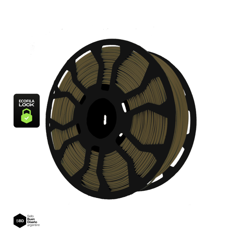 Filamento Hellbot ECOFILA PLA Metal 1,75mm 1kg v2 NEW con carrete inyectado LOCK