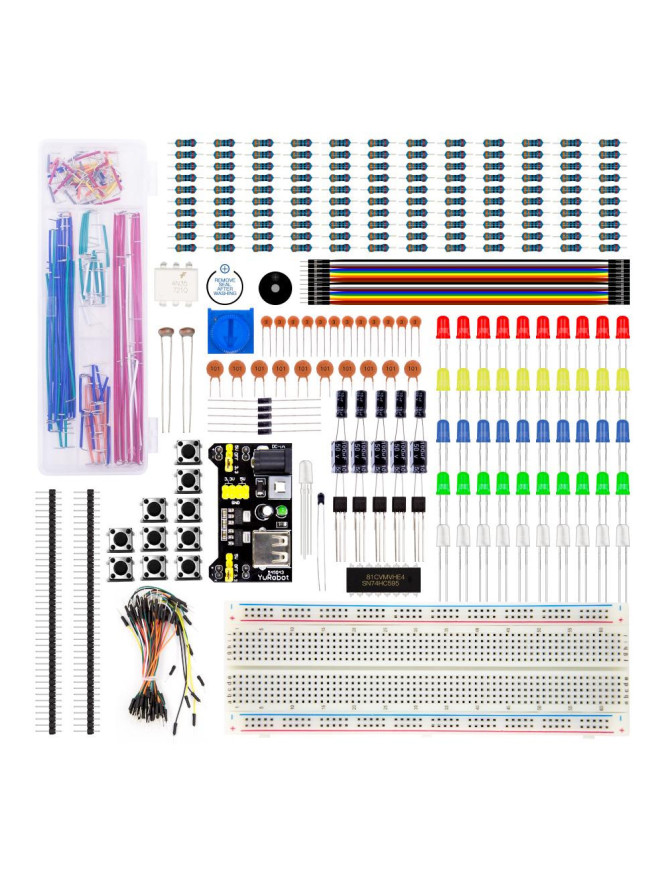 Kit Completo Componentes Electronicos Proto Cables