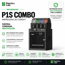 Preventa Diciembre Refurbished Impresora 3D Bambu Lab P1S Combo multicolor AMS