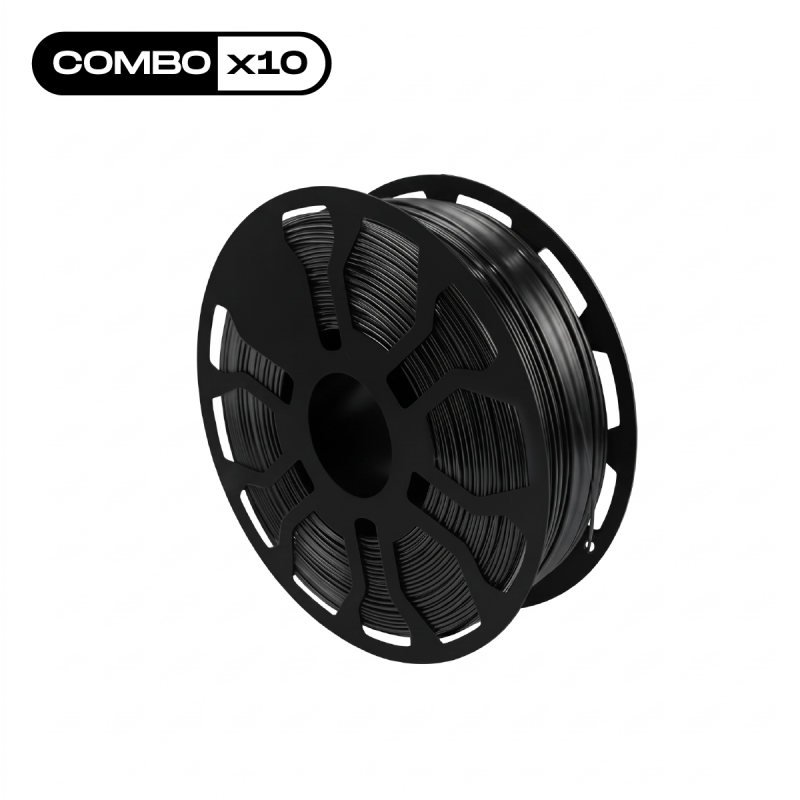 Combo Filamento Hellbot ECOFILA Pla Satinado Negro 10kg 1,75mm