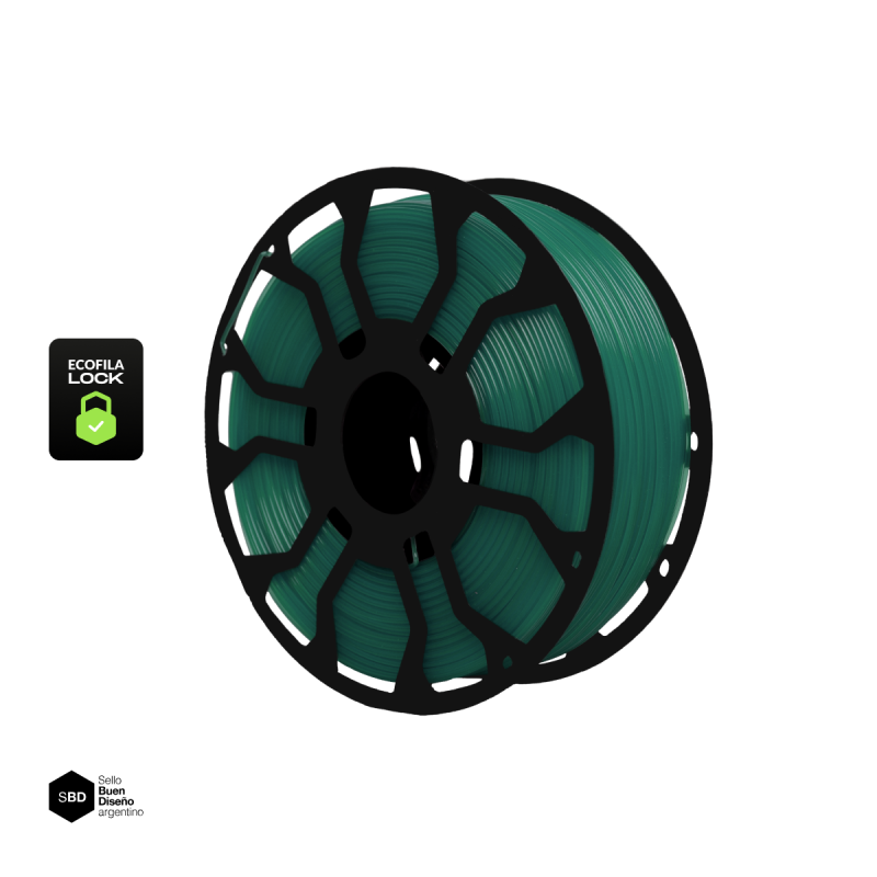 Filamento Hellbot ECOFILA PLA 1,75mm 1kg v2 NEW con carrete inyectado LOCK