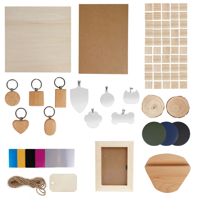 Kit materiales Medallas para grabado laser