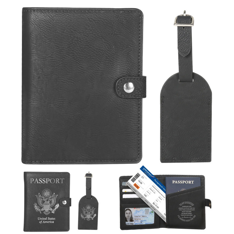 Set de Billeteras cuero para grabadora laser