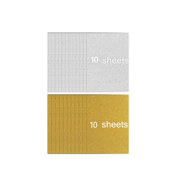 Papel de purpurina dorado y plateado para Grabado Laser