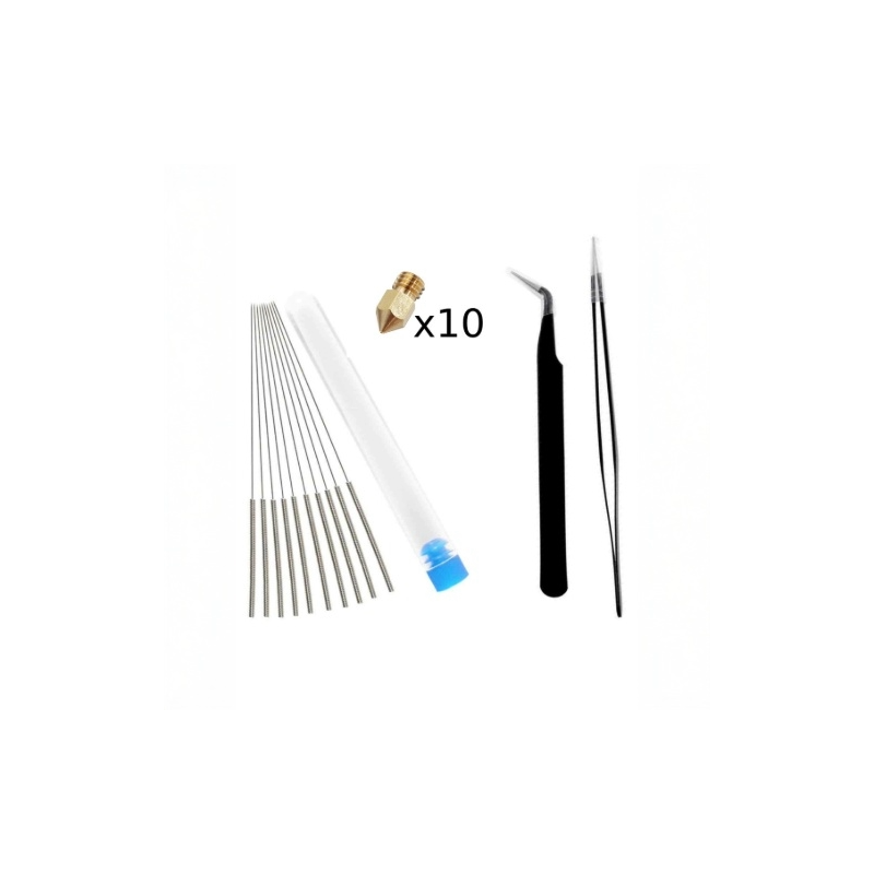 Kit Limpieza Mantenimiento Agujas Nozzle Pinzas Impresora 3D