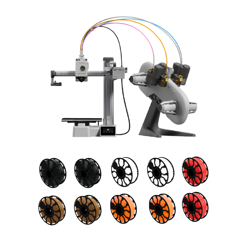Combo Impresora 3D Bambu Lab A1 Mini Combo multicolor + 10kg Filamento Hellbot V2