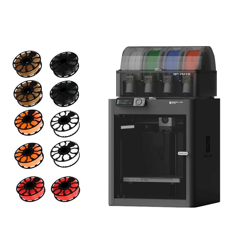 Combo Impresora 3D Bambu Lab P1S Combo multicolor AMS + 10kg Filamento Hellbot