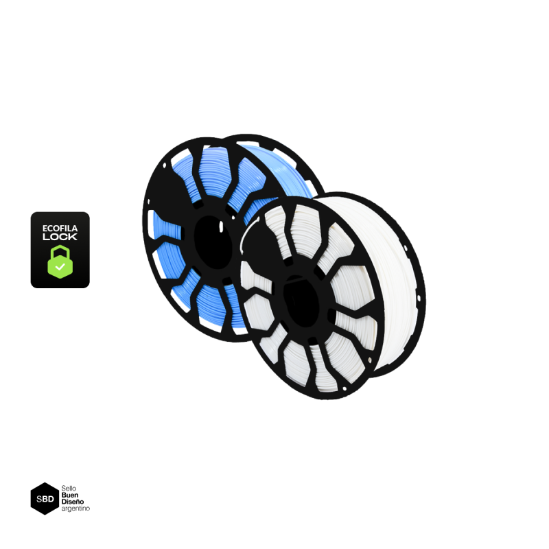Filamento Hellbot ECOFILA PLA con carrete inyectado Combo 2kg Seleccion Argentina