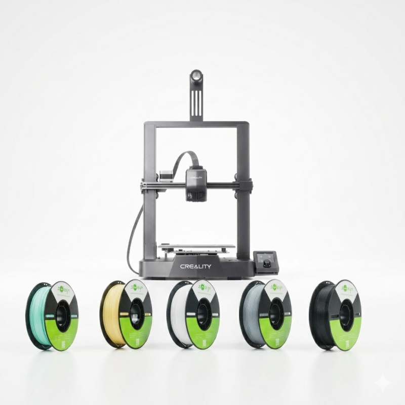 Combo Impresora 3D Creality Ender 3 V3 SE FDM + 5kg Filamento PLA Soleyin