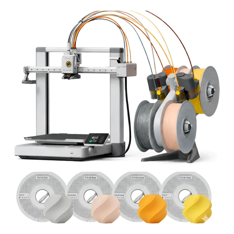 Combo Impresora Bambulab A1 Combo +  4kg Filamento Bambu PLA LITE