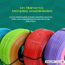 Filamento Hellbot ECOFILA RECARGA RANDOM PLA 1,75mm 1kg LOCK
